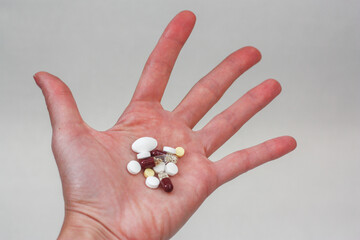 hand with pills
