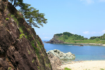 Naklejka premium 佐渡の海岸