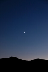 moon over the mountains