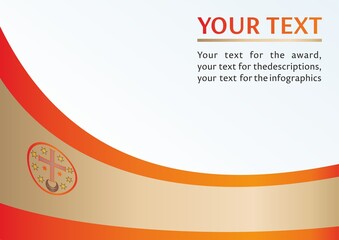 Fototapeta premium flag of the territory of Malorossiya or Little Russia. Former Donetsk and Lugansk republics, based on the flag of Bogdan Khmelnitsky, an unrecognized state