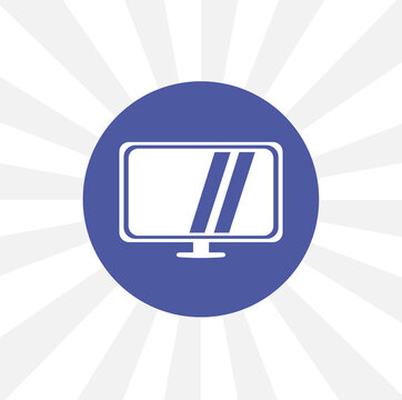 Tv icon isolated vector icon on white background