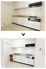 リフォーム前後のキッチン