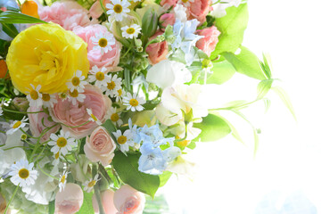 春の花のアレンジ