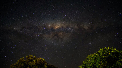 Fototapeta na wymiar Milchstraße Sternenhimmel Neuseeland