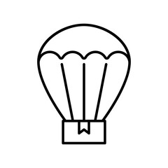 hot air balloon, vehicle, transport icon vector illustration
