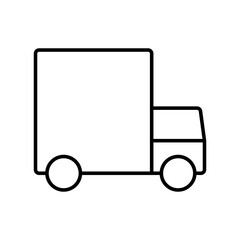 truck, delivery, vehicle, transport icon vector illustration
