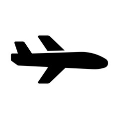 plane, airplane, vehicle, transport icon vector illustration