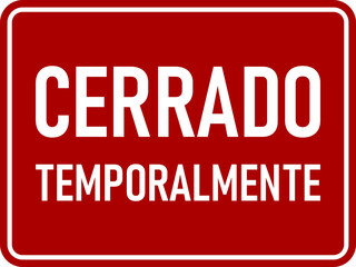 Cerrado Temporalmente (