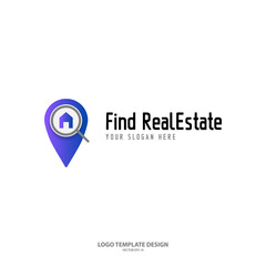 Find real estate logo template design isolated on white background
