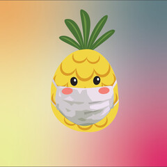 happy face mask pineapple