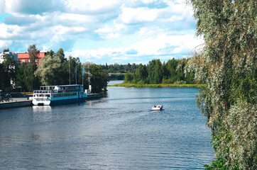 Obraz premium boat on the river