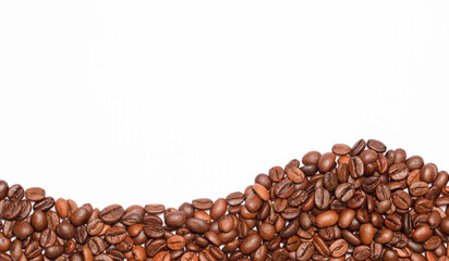 Coffee beans isolated with white background