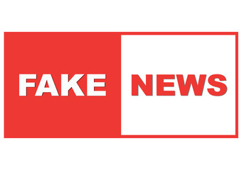 fake news bannière rouge
