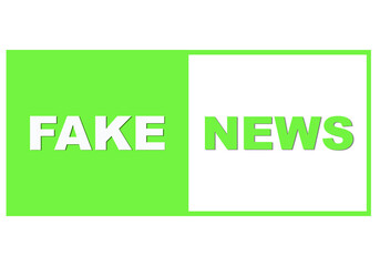 fake news bannière verte