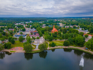 Fototapeta premium Aerial view of Lithuanian resort Druskininkai