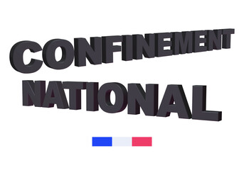 confinement national 3D noir