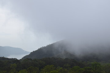 clouds over the mountains