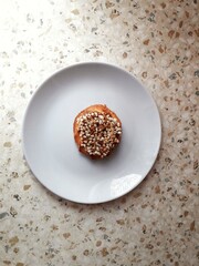 cookies with nuts on a plate