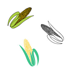 Vector illustration of corn maze  for banner, leaflet, poster, clothes, logo, advertisement design