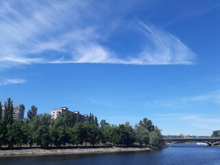 Fototapeta na wymiar view of the river sky