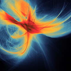 Abstract Colorful Flares of Shapes and Lines