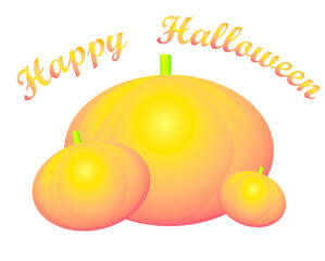 abstract illustration of  halloween pumpkin
