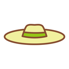 Isolated hat icon. Summer clothes - Vector illustration