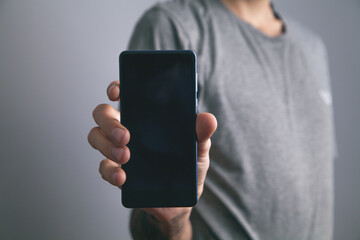 Man using his mobile phone