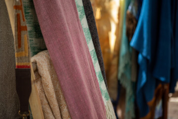 scarves for sale at the market