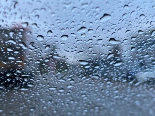 drops of water on the window