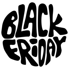 Black friday balloons icon set on white isolated backdrop. Big sale for invitation or gift card, notebook, online shop, promo flyer. Phone case or cloth print Doodle style stock vector illustration