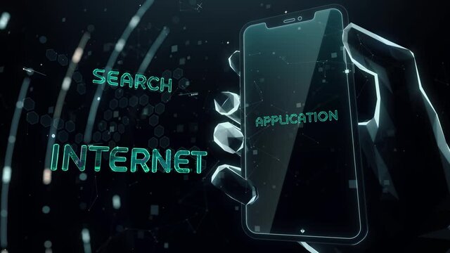 Programming with digital technology hitech concept