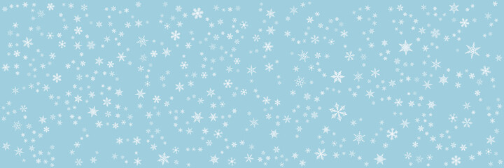 Red white blue christmas background with snowflakes. Vector illustration