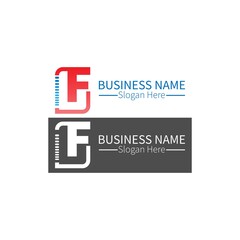 Letter F  logo icon in squares design