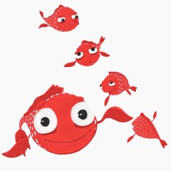 red fish cartoon