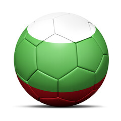 3d soccer ball with Bulgaria flag - 3D Render isolated in background white.