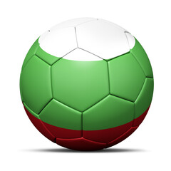 Obraz premium 3d soccer ball with Bulgaria flag - 3D Render isolated in background white.