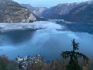 lake and mountains