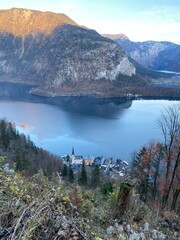 lake and mountains
