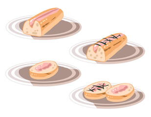 明太フランス　お皿付き(線無し)