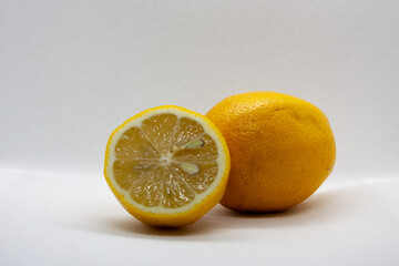 lemon on a white background
