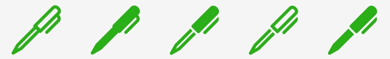 Pen Icon Set | Pens Vector Illustration Logo | Pen Icons Isolated Collection