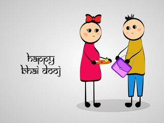 illustration of elements of Hindu Festival Bhai Dooj Background