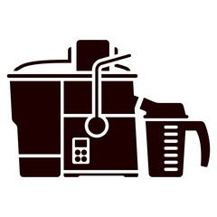 Juicer machine solid icon. Squeezer vector illustration isolated on white.