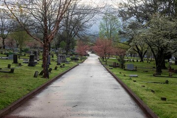Fototapeta na wymiar Maple Hill Cemetery in Huntsville Alabama