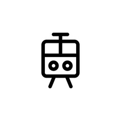 Train Monorail with Electric in City Icon, Logo, Vector