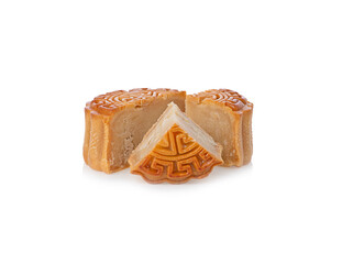 moon cake isolated on white background.