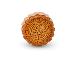 moon cake isolated on white background.
