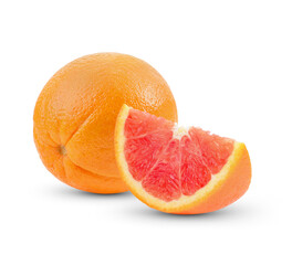 orange fruit isolated on white background.
