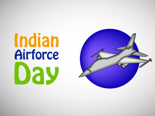 illustration of elements of Indian Airforce Day Background